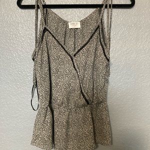 Sienna sky leopard black/white tank